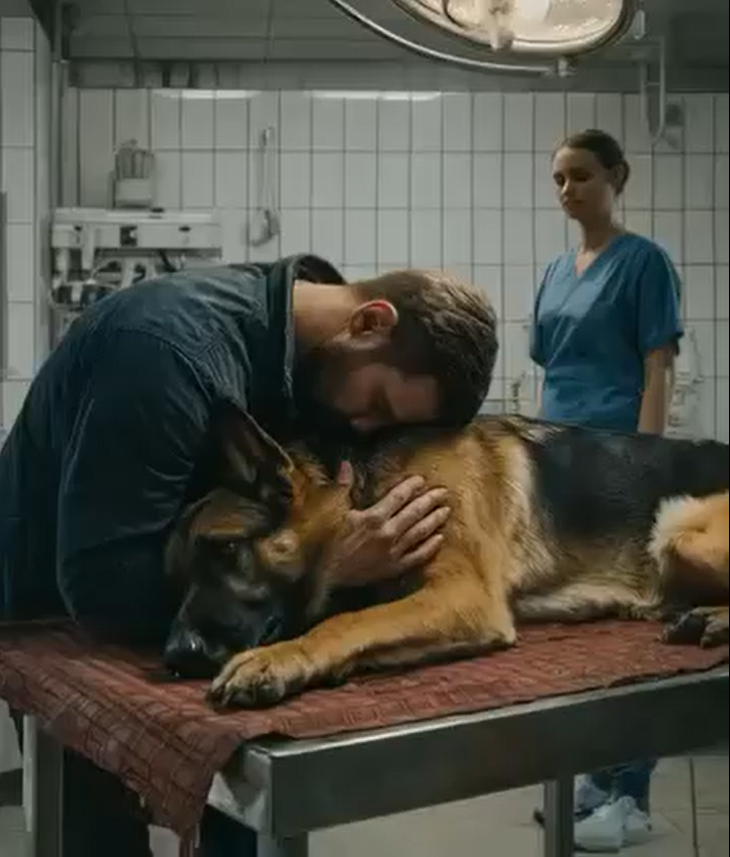 The dog hugged its owner one last time before being put to sleep – and suddenly the veterinarian shouted: “Stop!” – what occured next made everyone in the clinic cry