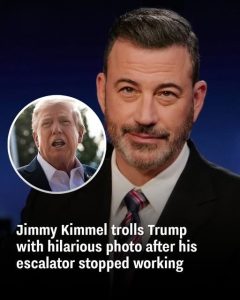Jimmy Kimmel trolls Trump with hilarious photo after his escalator stopped working