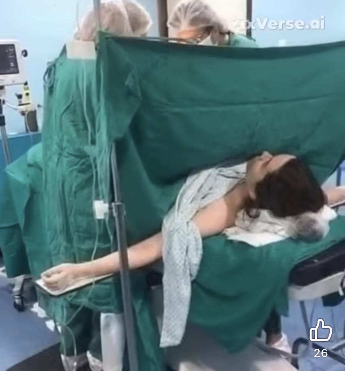 Young woman was hospitalized after being penetrated…See more