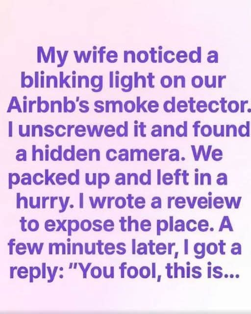 My wife noticed a blinking light on our Airbn’s smoke detector.